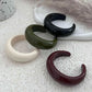 Y2K Boho Thick Resin Acrylic Open Wide Bangles for Women New Trend Vintage Irregular Chunky Arm Bracelets Daily Jewelry