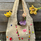 Women's Boho Crochet Straw Shoulder Bag with Colorful Beads, Large Summer Beach Tote Bag, Casual Vacation Handbag