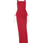 Backless Sexy 2 Piece Sets Women Solid Square Collar Halter Tops And Long Skirt Female Slim Fit Club Two Piece Sets