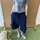 Ladies High Waist Cargo Cropped Sweatpants Oversized Wide Leg Baggy Joggers with Pockets for Casual Streetwear