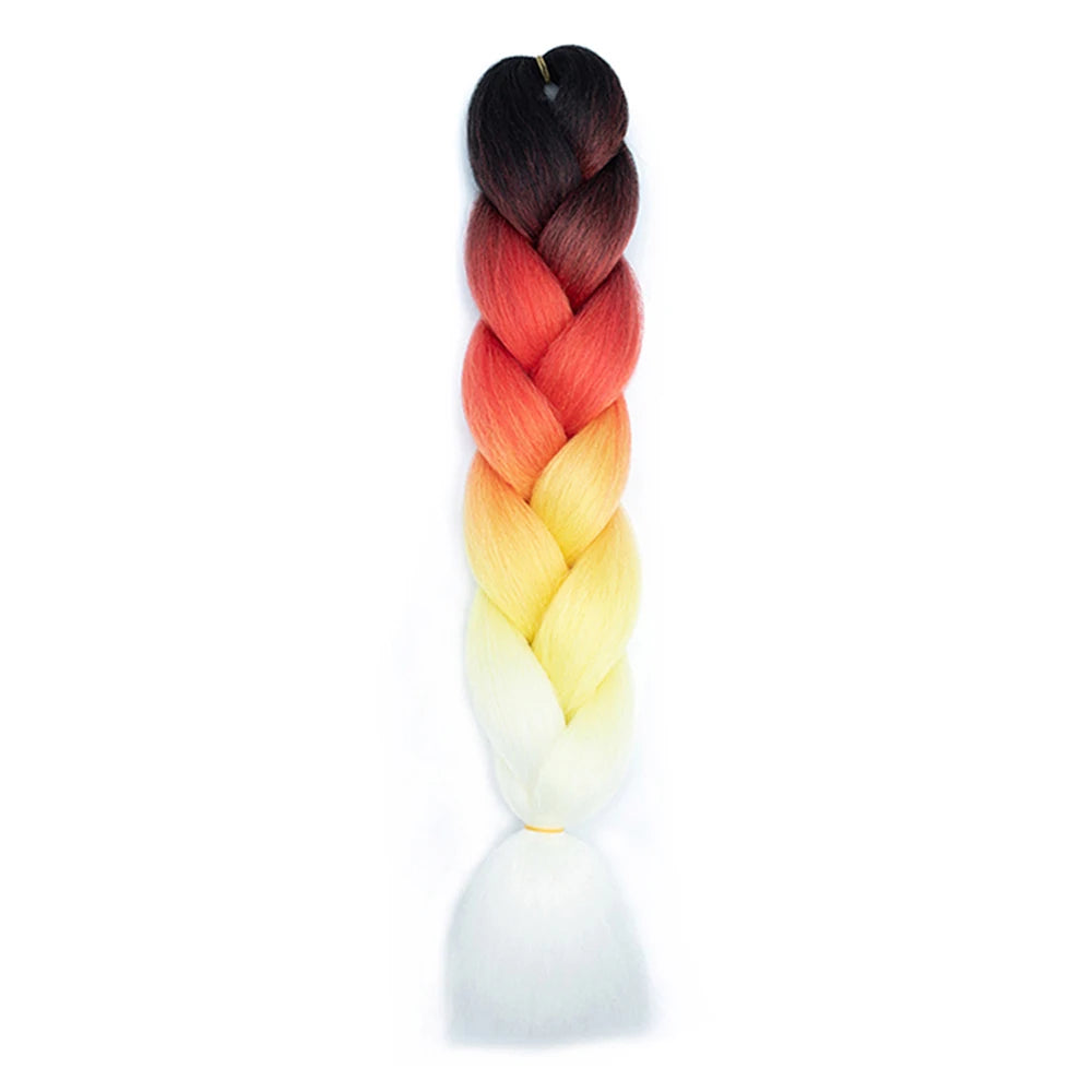 24 Inch Jumbo Braids Extensions Synthetic Braiding Hair Afro Ombre Color kanekalon Hair for Children Braid