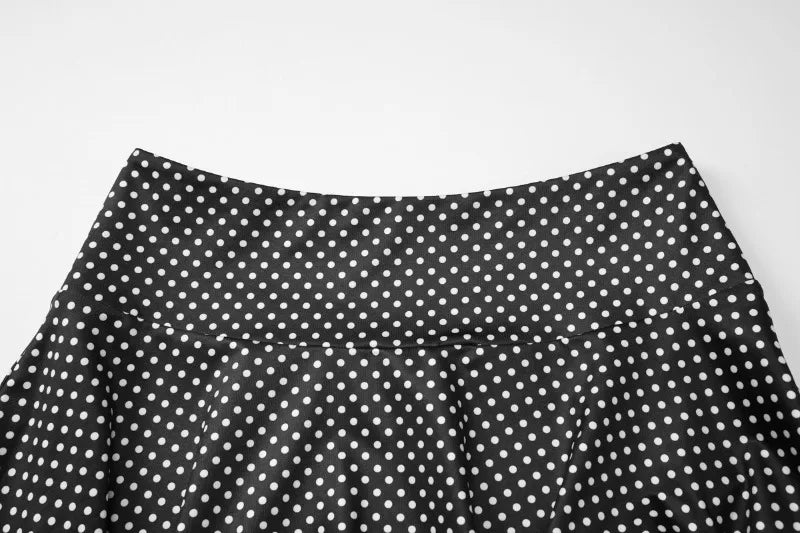 Polka Dot Print Sleeveless Top and Mini Skirt Sets Woman 2 Piece Outfit French Retro Summer Matching Set