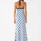 Polka Dot Backless Sexy Maxi Dress Women Elegant Halter Off-shoulder Sleeveless Bodycon Club Party Long Dress Female