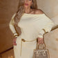 One Shoulder Backless Sexy Maxi Dress Women Autumn Fashion Long Sleeve Ruched Bodycon Club Long Dresses Elegant dress