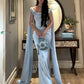 Backless Bandage Maxi Dress Women Long Tassel Low-Neck Solid Skinny Elegant Birthday Party Chic Vacation Vestidos