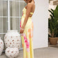 Satin Print Off-shoulder Sexy Maxi Dress Women Gown Elegant Strapless Sleeveless Backless Club Party Long Dresses