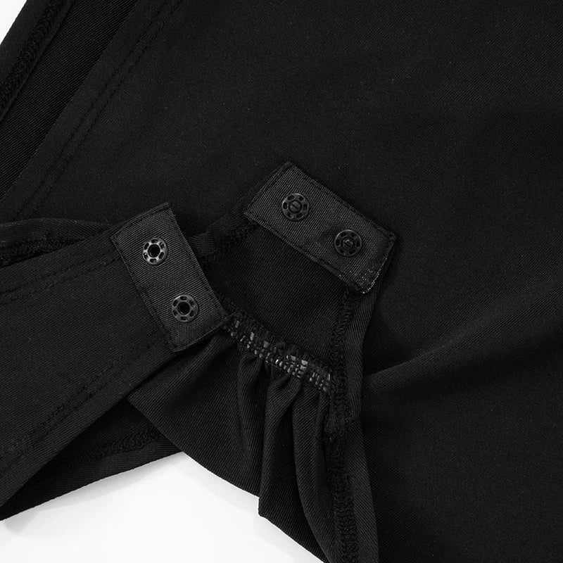 Sexy Women 2 Piece Set Coquette Sleeveless Side Split Bodysuit Tops+Shorts Stretch Midnight Matching Clubwear Suits