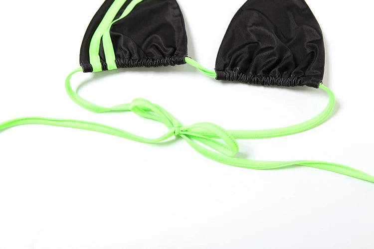 Letter Print 2 Piece Set Women Summer Y2K Beach Style Halter Bandage Bra Tops+Star Shorts Matching Vacation Swimsuit