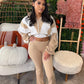 Contrast Patchwork Tracksuit 2 Piece Set Women Zipper Cardigan Jacket+Skinny Pants Casual Fashion Simple Sporty Suit