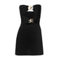 Hardwear Detail Hollow Out Tube Dress Beach Vacation Outfits Black Sexy Mini Dress 2025 Summer Clothes