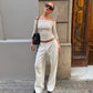 Striped Knit Off The Shoulder 3/4 Sleeve Crop Tops 2026 Fall T Shirts Woman Trendy Clothes