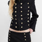 Buckle Decoration 2-Piece Set Women Zipper o-Neck Full Sleeve Crop Tops+Elastic Waist Mini Skirt Autumn Street Suit