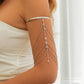 17 Styles Boho Crystal Pendant Cuff Open Bangles for Women Wed Bridal Goth Tassel Link Arm Bracelets Party Jewelry Gift