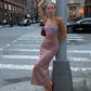 Patchwork Maxi Dress Women Wrap Chest Skinny Elasticity Simple Classic Summer Elegant Dinner Party Holiday Vestidos