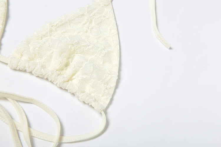 Sexy See Through 3 Piece Set Women Halter Bra+Swing Collar Flared Sleeve T-Shirts+Skinny Shorts Fashion Elegant Set