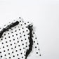 Mesh Patchwork Rompers Woman Polka Dot Print Halter Backless Sleeveless Skinny Peach Hip Midnight Club Party Playsuit