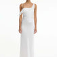 Women Satin Maxi Dress Elegant Spaghetti Strap Evening Party Gown Elegant Draped Formal Wedding Guest Long Dress
