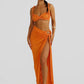 Summer Beach Sexy Two Piece Sets Women Strapless Crop Tops And Maxi Skirt Female Elegant Vacation Club 2 Piece Set