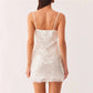 Minimalist Sequins Spaghetti Strap Mini Dress Women Sparkly U Neck Versatile Evening Wedding Guest Club Short Dress
