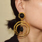Fashion Show Alloy Golden Round Drop Dangle Earrings for Women Jewelry Baroque Style Party Dress Statement Earrings Accessories