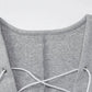 Deep V Neck Lace Up Long Sleeve Short Jumpsuit Gray Black Sexy Romper Fall Clothes for Woman One Piece Outfit