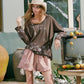 Women's Sweet Ruffle Hem Shorts with Elastic Drawstring Waist, Soft Solid Loose Wide Leg Culotte Shorts for Summer