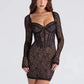 Lace Long Sleeve Sexy Maxi Dress Women Elegant Square Collar Strapless Backless Split Bodycon Club Party Long Dress