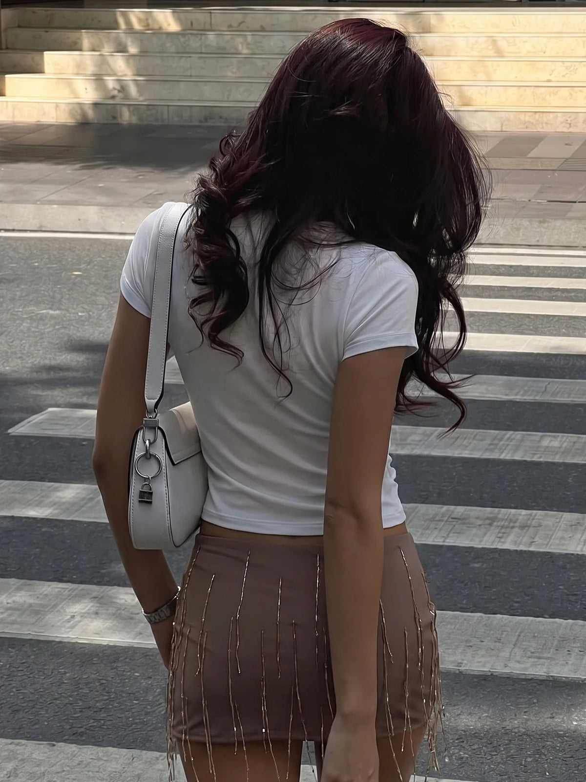Deep V Neck Short Sleeve Crop Tops Twist-front Wrap Design White Tshirt Woman Clothes Summer 2026