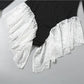 Hottie Lace Patchwork Bodysuit Women U-Neck Jacquard Ruffle Elegant Sexy Simple Fashion Stretch Slim Street Clubwear