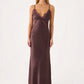 Women Spaghetti Strap Sexy Maxi Dress Lace V Neck Cutout Backless Mermaid Formal Evening Wedding Guest Party Dress