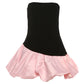 Velvet Patchwork Strapless Bubble Dresses Short Evening Dress Women Elegant Sexy Party Night Club Outfits