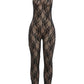 See through Backless Jumpsuit Women Sexy Wild Jacquard Bandages Halter Sleeveless Stretch High Street Party Clubwear