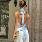 Lace Up Backless Halter Tops for Woman Clothes Summer 2026 Fashion Sexy Crop Top