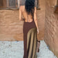 Fashion Backless Dress Women Sexy Bright Silk Patchwork Halter Sleeveless Simple Elegant Vacation Party Club Bodycon