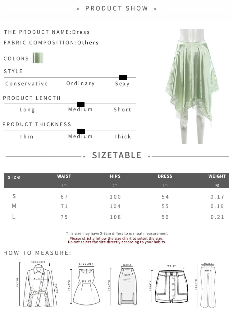 Lace Patchwork 2 Piece Set Women Sweet Sexy Low-Neck Tank Top+Irregular Hem Skirt Fashion Vacation Party Street Suits
