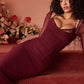 Elegant Sheer Long Sleeve Sexy Maxi Dress For Women Fashion Mesh Strapless Backless Club Party Sexy Long Dress 2024