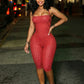 High Street  Skinny Backless Polka Dot Print Playsuit Woman Summer Trend Bandage Halter Peach Hip Hottie Fashion Rompers