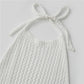 Women's Knit Skirt Set for Summer Stylish Solid Hollow Out Tie Back Backless Halter Tops with Mini Skirt 2 Pcs Set