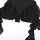 Sexy Black Jumpsuits Street Wear Rave Outfits Deep V Mesh Ruffle Fringe Rompers Woman Summer Clothes 2025