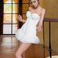 Mesh Patchwork Mini Dress Woman Sexy Zip Wrap Chest Backless High Waist Midnight Club Party Ruched Elegant Bodycon