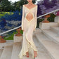 Women Sexy Lace See Through Maxi Dress Y2k Floral Sheer Strap Backless Bodycon Fitted Long Dress Party Club Dress