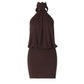 Halter Neck Sleeveless Backless Dress Sexy Club Outfits for Woman Clothes Black Mini Dresses