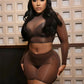 Wild See Through 2 Piece Set Women Sexy Turtleneck Full Sleeve Crop T-Shirt+Bike Shorts Midnight Street Club Suits