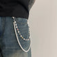 Harajuku Hip Hop Rhinestone Keychains for Men Punk Wallet Belt Chain Trousers Hipster Pant Jeans Chain Street Jewelry