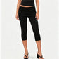 Chic Women Fold Over Waist Skirted Capri Leggings Stretchy Slim Fit 3/4 Cropped Pants Daily Casual Y2K Streetwear Bottom