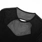See Through Mesh Splicing Sexy Black Dress Hollow Backless Long Sleeve Maxi Dresses Clubwear Woman