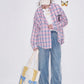High Waist Wide Leg Jeans for Women, Casual Loose Fit Denim Pants with Elastic Waist, Lightweight Washed Trousers