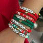 Exquisite Cute Christmas Series Stacking Bracelet Women Trendy Creative Soft Ceramic Acrylic CCB Bracelets Party Jewelry