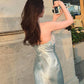 Patchwork Lace Flower Maxi Dress Women Chest Wrap Sleeveless Skinny Summer Fashion Chic Elegant Beach Party Vacation