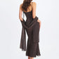 Polka Dot Backless Sexy Maxi Dress Women Elegant Sweetheart Neck Spaghetti Strap Sleeveless Bodycon Club Party Dresses